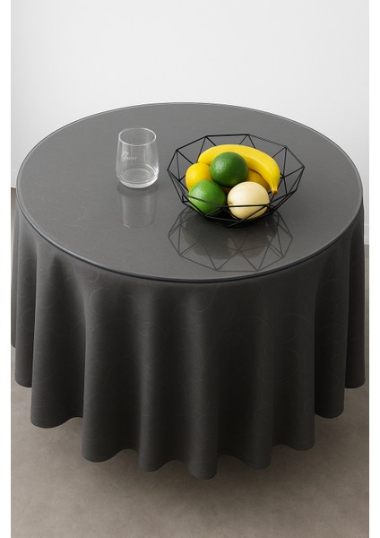 Temperli Cam Yuvarlak Cam Dayanıklı, Şık Dekoratif Cam Masa Üstü 4 mm