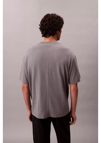 Erkek Regular Fit Amblem Logolu T-Shirt - Gri fiyatları