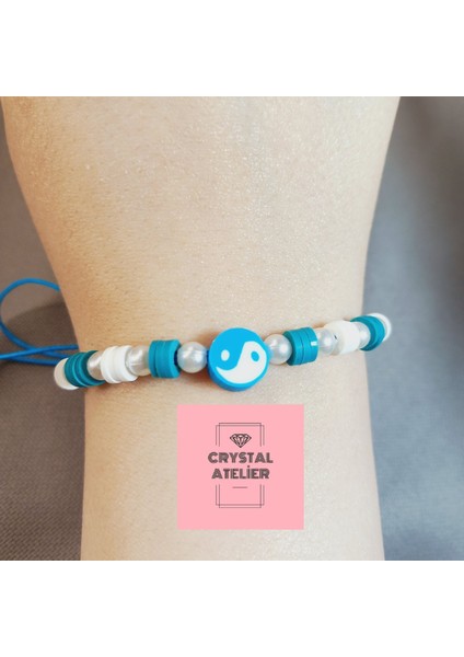 Mavi Ying Yang Makrome Bileklik – El Yapımı Unisex Ayarlanabilir Makrome Bileklik – Şans ve Denge Sembolü Mavi Ying Yang Tasarım Bileklik - Ying Yang Bileklik - Makrome Bileklik fiyatları