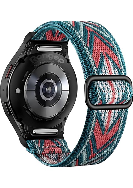 One-Click Elastik Serisi 20MM Kordon ile Uyumlu Galaxy 7/6/5/4/fe Serisi Için Kumaş Kayış (40MM/44MM) 6/4 (47/43/42MM) ve 5 Pro 45MM Uyumlu