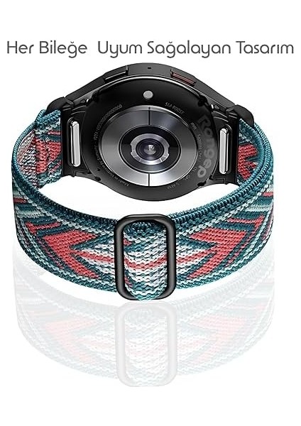 One-Click Elastik Serisi 20MM Kordon ile Uyumlu Galaxy 7/6/5/4/fe Serisi Için Kumaş Kayış (40MM/44MM) 6/4 (47/43/42MM) ve 5 Pro 45MM Uyumlu fiyatları