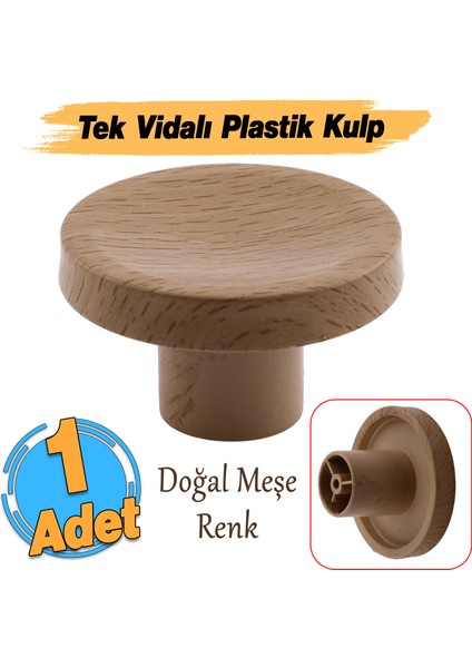 Plastik Düğme Kulp Kubik Doğal Meşe Renk Mobilya Dolap Çekmece Kulpu Kulbu Tek Vidalı Bohem Iç Bükey fiyatları