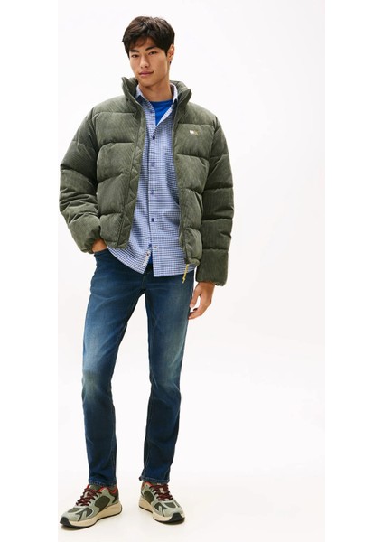 Erkek Scanton Dar Kalıp Eskitme Görünümlü Jean Pantolon - Mavi fiyatları