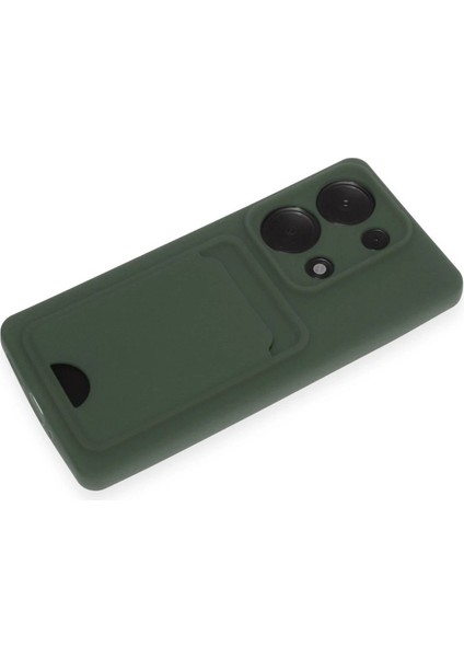 Xiaomi Redmi Note 13 Pro 4g Kılıf Kelvin Kartvizitli Silikon - Koyu YEŞIL-(5796) - N955J583-M769 fırsatları