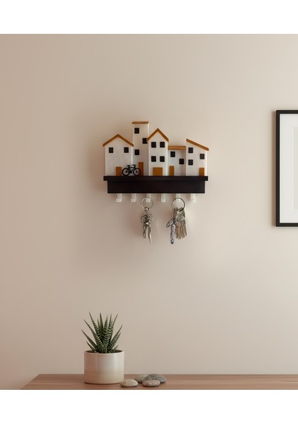 Minik Evler V1 Anahtarlık-Duvar Askılı Anahtarlık Anahtarlık Askısı-Duvar Anahtarlığı (22X18 Cm) Duvar Anahtarlığı indirimleri
