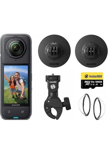 X4 Motosiklet Paketi - 8k Su Geçirmez 360 Aksiyon Dijital Kamera, 4K Geniş Açılı Video, Çıkarılabilir Lens Korumaları, 135 Dakika Pil Ömrü, Ai Düzenleme, Stabilizasyon, Spor, Seyahat, Siyah fırsatları