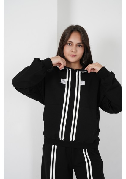 Kız Çocuk Cizgi Kapşonlu Takım fiyatları