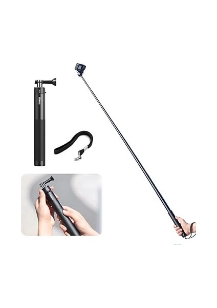 Mt-76 Go-Quick Iı 1.5 M Aksiyon Kamerası Için Manyetik Uzatılabilir Monopod Selfie Çubuğu modelleri