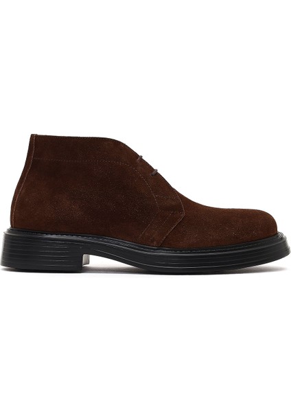 Erkek Kahverengi Bağcıklı Süet Deri Bot 25WFD611110