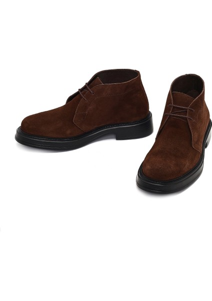 Erkek Kahverengi Bağcıklı Süet Deri Bot 25WFD611110 modelleri