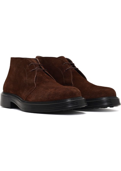 Erkek Kahverengi Bağcıklı Süet Deri Bot 25WFD611110 fırsatları