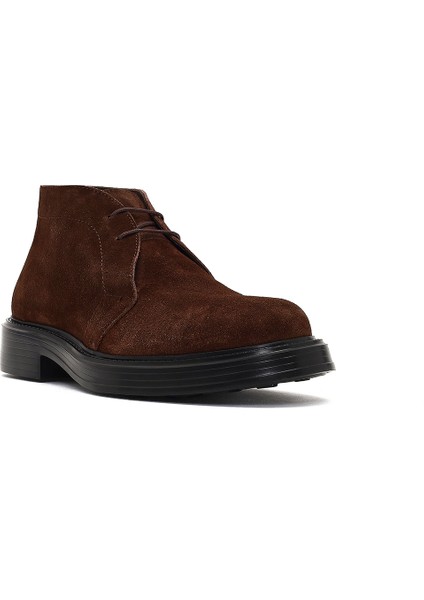 Erkek Kahverengi Bağcıklı Süet Deri Bot 25WFD611110