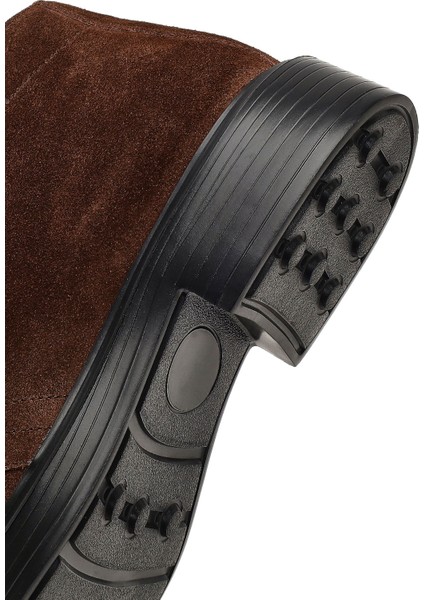 Erkek Kahverengi Bağcıklı Süet Deri Bot 25WFD611110