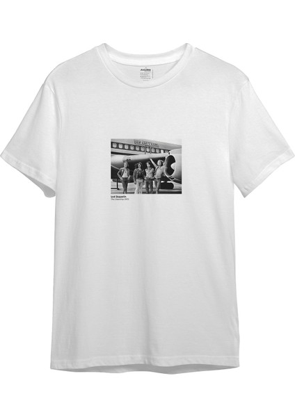 LED Zeppelin The Starship Tişört - Beyaz