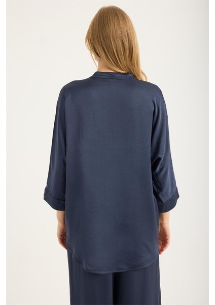 Dik Yaka ¾ Kol Yarasa Gömlek indirimleri