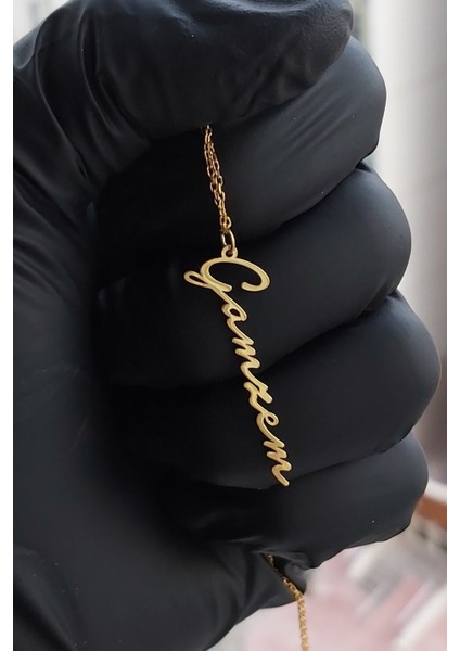 925 Ayar Gümüş 24 Ayar Altın Kaplama Kolye