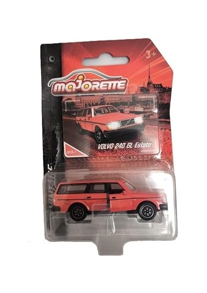 Vintage Metal Diecast Kırmızı Volvo 240 Gl Estate modelleri