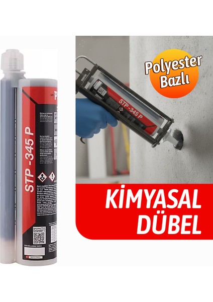 Kimyasal Dübel Polyester Bazlı 345 ml Profesyonel Ankraj Malzemesi Polyester Bazlı Kimyasal Dübel fırsatları