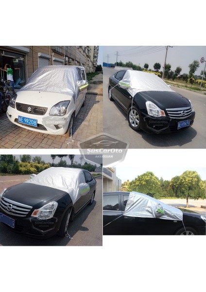 Her Araca Uygun Ön ve Yan Cam Brandası Aynalara Geçme Çadır Araç Camı Buzlanma Önleyici ve Koruyucu Branda Cam Üstü Kar Örtüsü Buz Brandası Güneş Önleyici Su Geçirmez