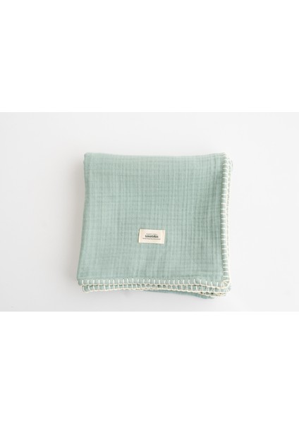 - Su Yeşili Çok Amaçlı 4 Katlı Müslin Örtü Battaniye 110X110 cm.