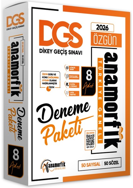 2026 DGS Anamorfik 8li Deneme Paketi Özgün Yeni Nesil Türkiye Geneli Kurumsal Çözümlü fiyatları