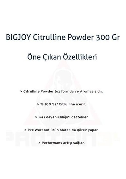 Bigjoy Citrulline Powder, 300GR fiyatları