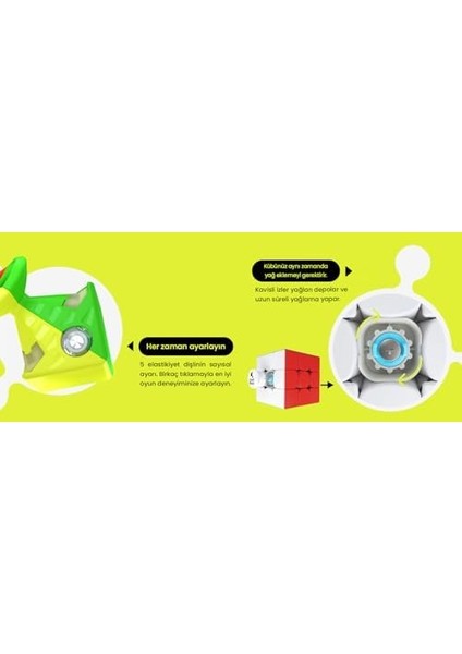 Block 355S 3x3 Manyetik Rubik Küp Zeka Küpü 48 Profesyonel Hız Küp (Etiketsiz) Türkiye Resmi Satıcısı (Gan Üretimidir) fiyatları