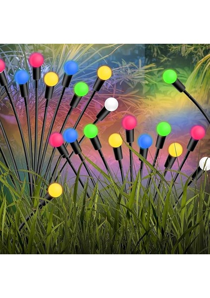 Dış Mekan Için Solar Lamba, 2 Adet, Güneş Enerjisiyle Çalışan Ateş Böceği Işığı, 16 Mini Küreli, Su Geçirmez, Çim, Avlu, Teras, Bahçe, Süs Eşyaları Için Solar Lamba, Hediyeler, indirimleri