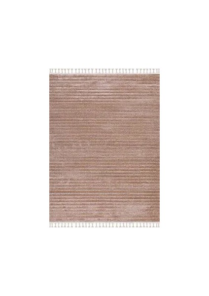 Sarinena Modern Kahverengi Polyester Pamuk Tabanlı Makine Halısı