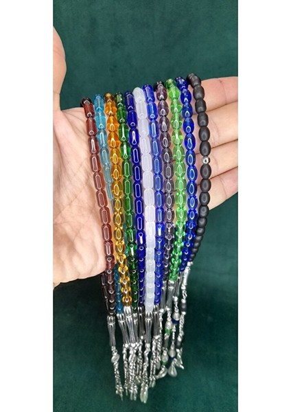 Cam Tesbih Seti 15 Adet Tek Tek Hediye Kutusunda T-447-9