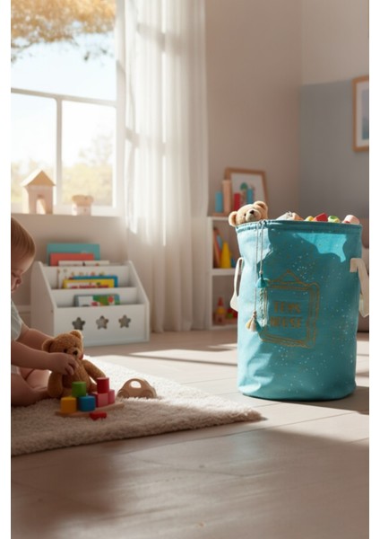 Çocuklar Için Oyuncak & Çamaşır Sepeti – Mavi / Pembe, Dayanıklı
