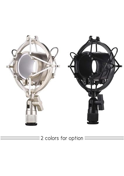 Univerdal Kondansatör Mikrofon Mikrofon Şok Mou Tutucu Braketi Plastik - Titreşim Çevrimiçi Yayın Stüdyosu Müziği Için Siyah fırsatları