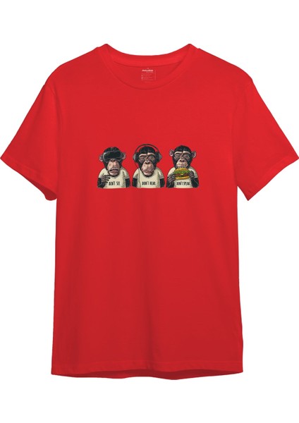 Diplomatic Monkeys Tişört - Kırmızı