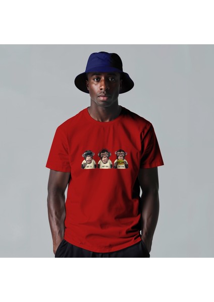 Diplomatic Monkeys Tişört - Kırmızı fiyatları