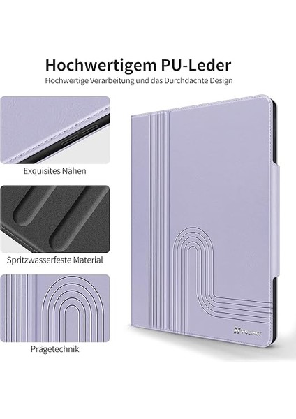 Holımet iPad 9. Nesil Kılıf (2021) Kalem Tutuculu, iPad 8/7. Nesil (2020/2019) Pu Deri Kılıf Tpu Arka Kapak Koruyucu Kılıf Darbeye Dayanıklı, Otomatik Uyku/uyanma iPad 10,2 Inç Için - Lila modelleri