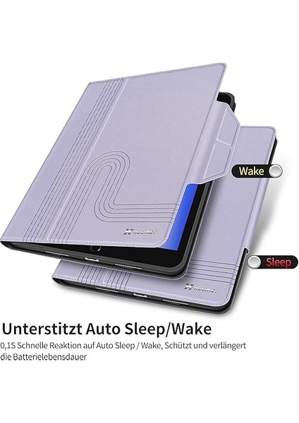 Holımet iPad 9. Nesil Kılıf (2021) Kalem Tutuculu, iPad 8/7. Nesil (2020/2019) Pu Deri Kılıf Tpu Arka Kapak Koruyucu Kılıf Darbeye Dayanıklı, Otomatik Uyku/uyanma iPad 10,2 Inç Için - Lila fırsatları