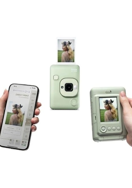 Instax Mini Liplay Hybrid Matcha Green Fotoğraf Makinesi 20'li Film Liplay Uyumlu Çantalı Set indirimleri