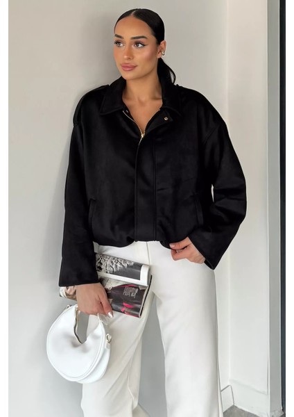 Kadın Bel Lastikli Fermuarlı ve Çıtçıtlı Iç Astarlı Ceket P-00018889 fiyatları