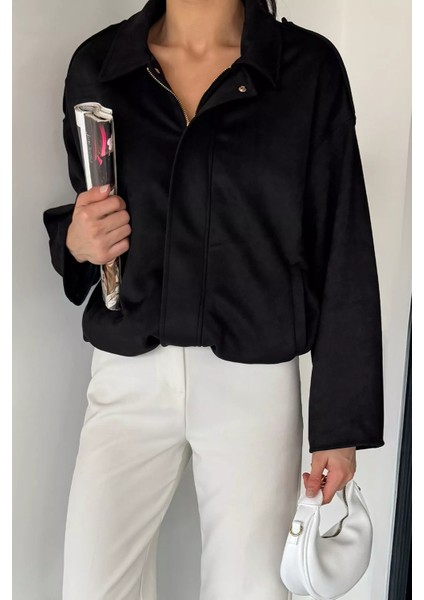 Kadın Bel Lastikli Fermuarlı ve Çıtçıtlı Iç Astarlı Ceket P-00018889 modelleri