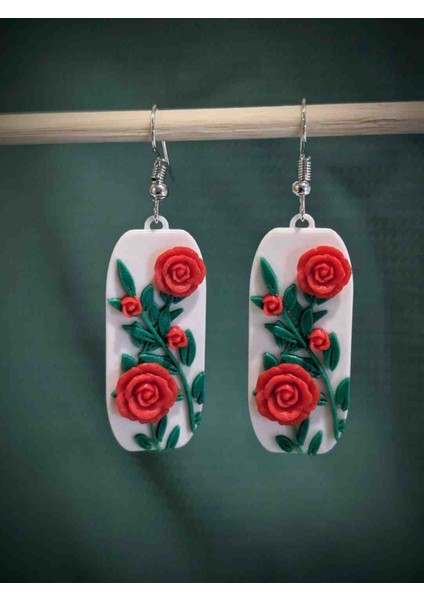 Kırmızı Güller Küpe