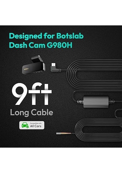Kiti Tip C Botslab Dash Cam G980H/G980H PRO/G980H Multi Kanal Araç Içi Kamera modelleri