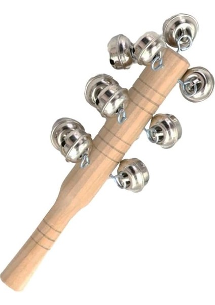 Orf-Plt-10 Örf Aletleri Ahşap Saplı El Zili Ahşap Çıngırak 1 Adet