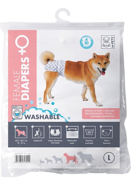 M-Pets Dişi Köpekler Için Yıkanabilir Külot (L) modelleri