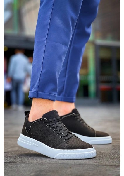 KB-X204 Kuback Siyah Keten Beyaz Yüksek Taban Günlük Erkek Spor Ayakkabı fiyatları