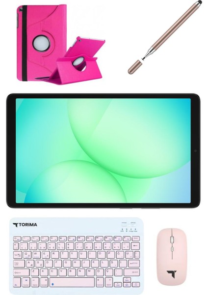 Galaxy Tab A11 8gb 128GB 8.7" Tablet+ Pembe Kılıf+Kalem+Klavye+Mouse