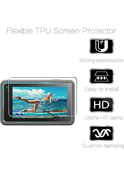 Djı Osmo Action 4 Için Ekran Koruyucu Folyo Yatay Dikey Koruyucu Çerçeve LCD + Küçük Ekran + Objektif Koruması [2+2+2 Adet], 9h Sertlikte Koruyucu Cam Kamera Koruyucu Kırılmaz Cam Folyo fiyatları
