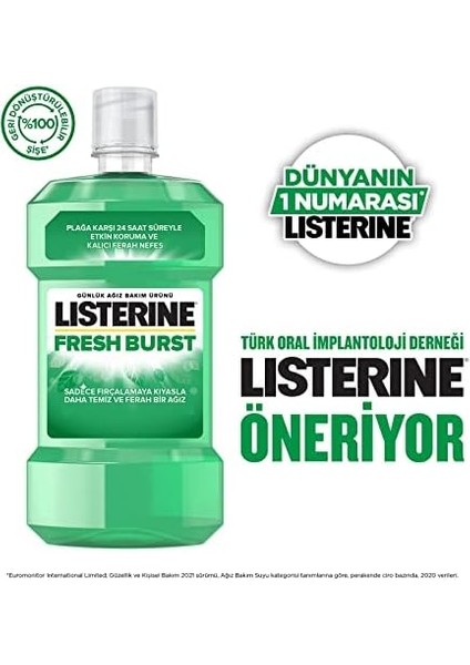 Listerine Fresh Burst Ağız Bakım Suyu 500 ml fiyatları