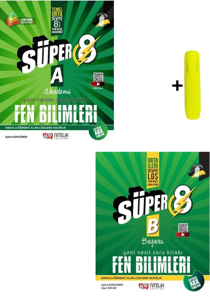 8. Sınıf Fen Bilimleri (A) (B) Beceri Temelli Soru Kitabı Seti Yeni