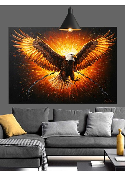 Avlanan Kartalın Hızı Dekoratif Kanvas - Mdf Ahşap Tablo modelleri