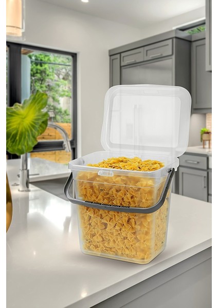 2'li Un ve Bakliyat Kabı 6 Litre Şeffaf Saklama Kutusu modelleri
